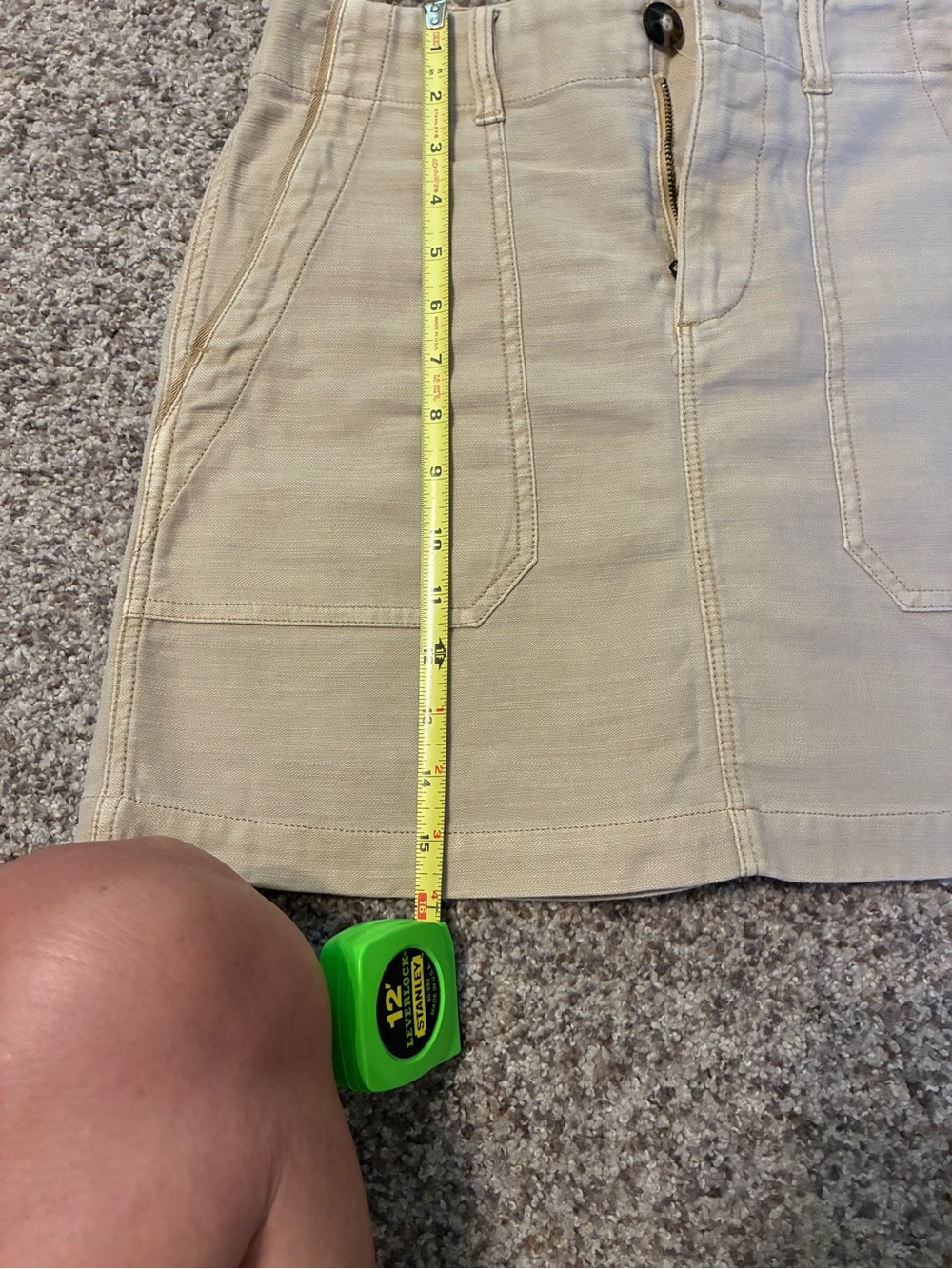 Faherty Beige Utility Pocket Skirt
